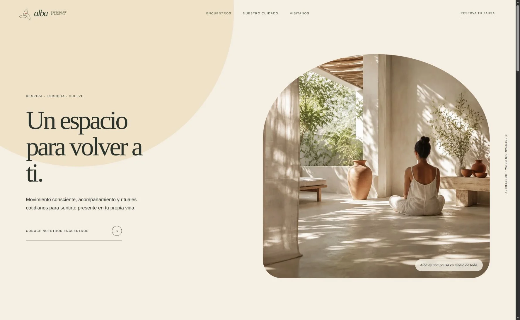 Diseño Soft / Organic: vista de escritorio de Alba
